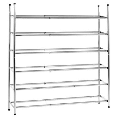 Tavia Six Tiers Chrome Shoe Rack