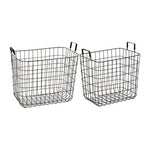 Set Of 2 Rowan Black Wire Storage Baskets