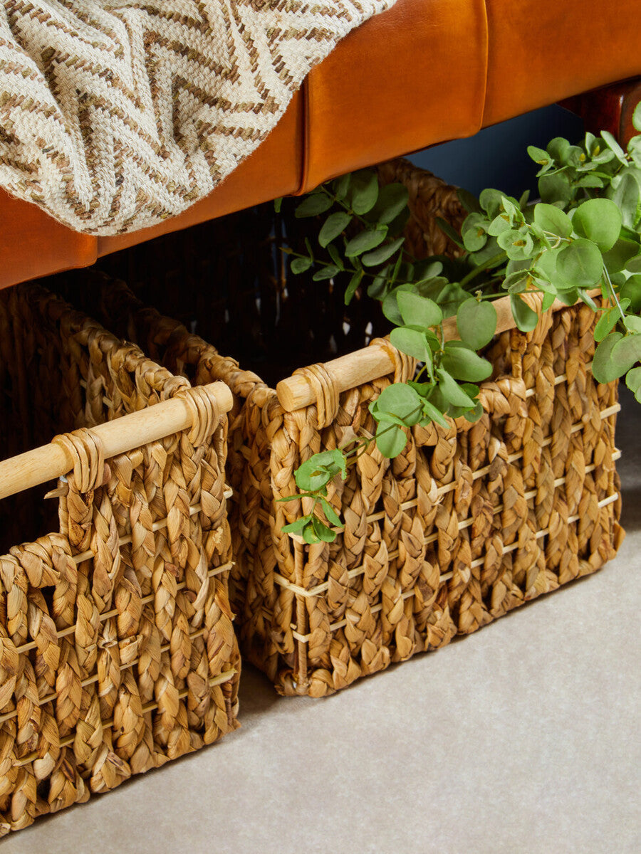 Lidi Set Of 5 Water Hyacinth Storage Baskets