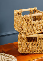 Lidi Set Of 5 Water Hyacinth Storage Baskets