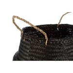 Black And Silver Medium Seagrass Basket