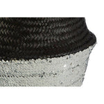 Black And Silver Medium Seagrass Basket