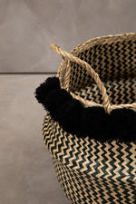 Lidi Pom Pom Seagrass Basket