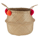 Small Seagrass Pom Basket