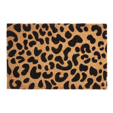 Leopard Print Coir Doormat