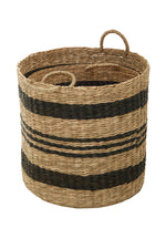 Arles Set of 2 Seagrass Baskets with Black Stripes