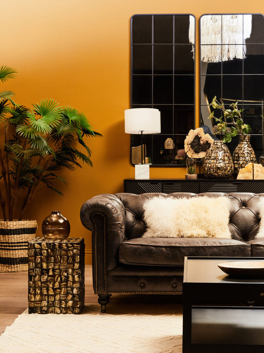 Arles Set of 2 Seagrass Baskets with Black Stripes