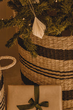 Arles Set of 2 Seagrass Baskets with Black Stripes