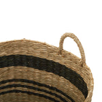 Arles Set of 2 Seagrass Baskets with Black Stripes