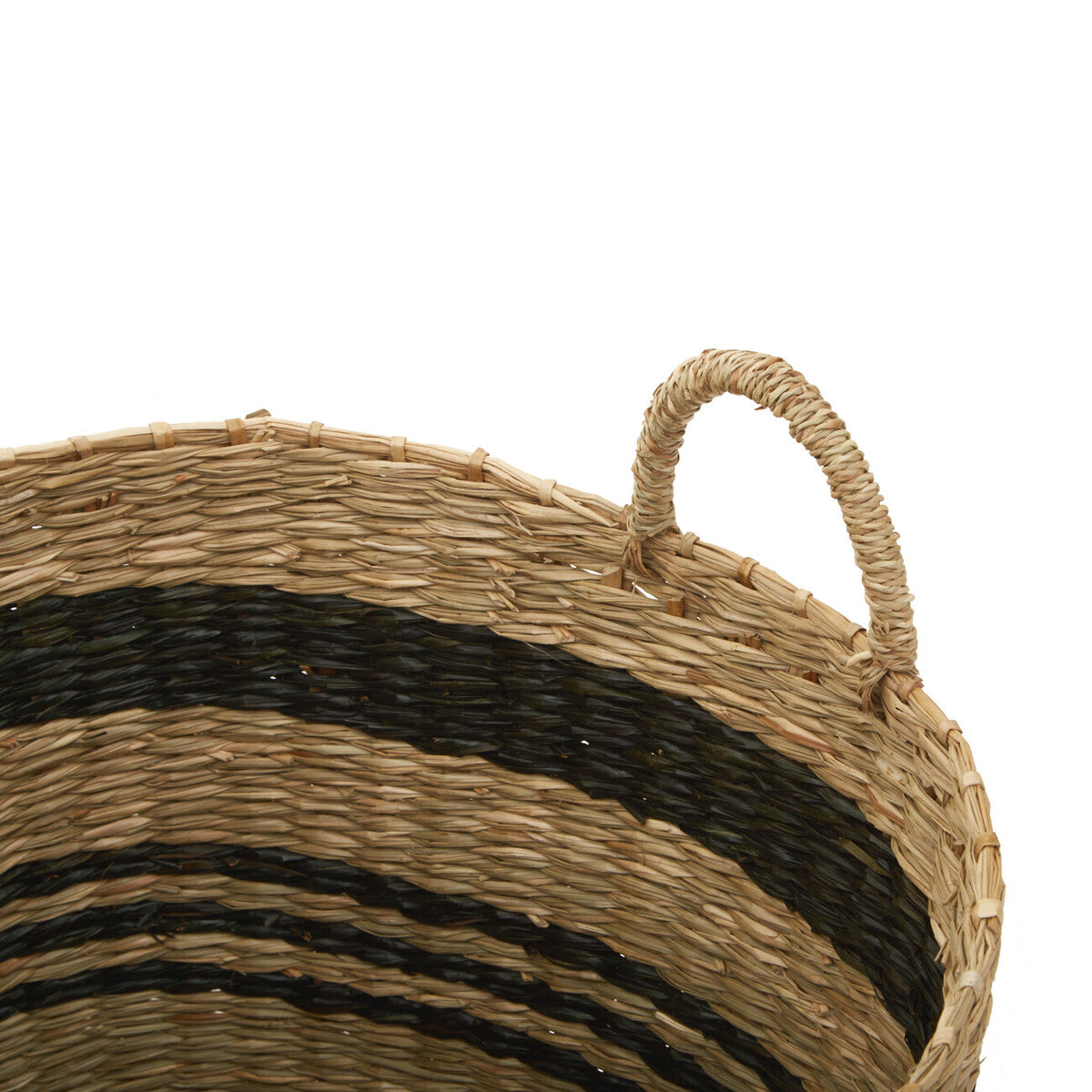 Arles Set of 2 Seagrass Baskets with Black Stripes
