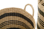 Arles Set of 2 Seagrass Baskets with Black Stripes