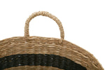 Arles Set of 2 Seagrass Baskets with Black Stripes
