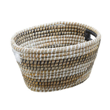 Lidi Set Of Three Oval Straw Baskets