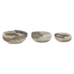 Lidi Set Of 3 Baskets With Black And White Detail