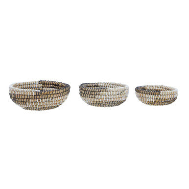 Lidi Set Of 3 Baskets With Black And White Detail
