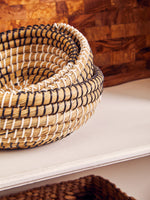 Lidi Set Of 3 Baskets With Black And White Detail