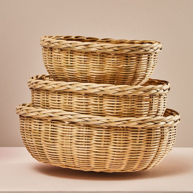 Lidi Set Of Three Bamboo Baskets