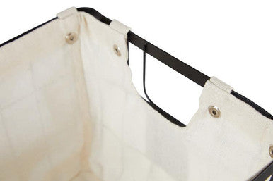 Harga Medium Black Wire Storage Basket with Lining