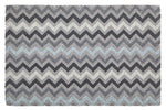Filta Grey And White Chevron Coir Doormat
