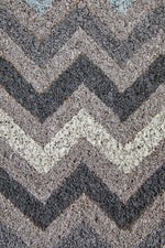Filta Grey And White Chevron Coir Doormat