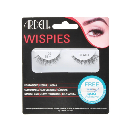 Ardell Wispies Lashes Demi 120 Black with Duo Glue