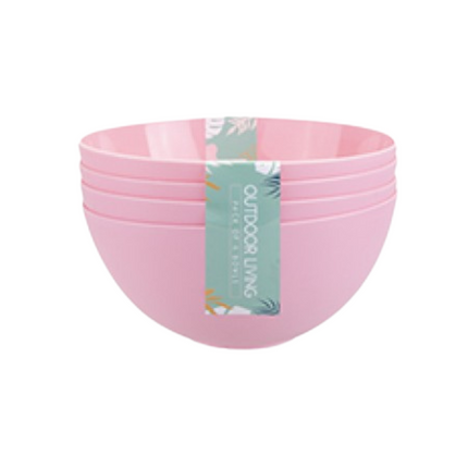 Plastic Picnic Bowls Pack of 4