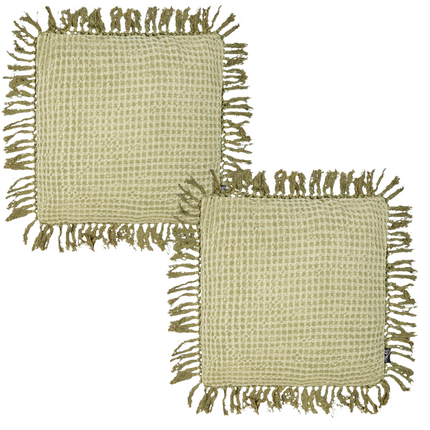 Mayfly Green Tassel Decorative Throw Cushion - 45 x 45cm-Bargainia.com