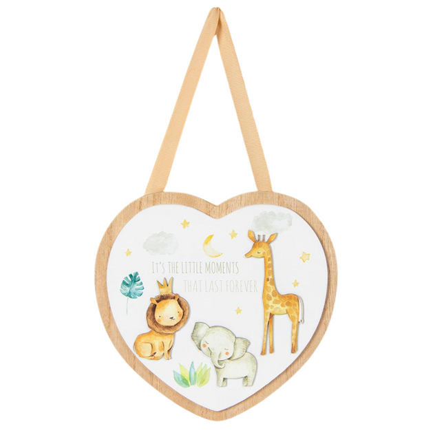 Little Moments Nursery "It's The Little Moments" Jungle Themed Wall Hanging Plaque-5010792492841-Bargainia.com