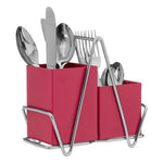 2 Compartment Hot Pink Cutlery Caddy - Bargainia.com - 5018705774626