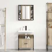 2 Piece Bathroom Cabinet Set Sonoma Oak Engineered Wood - Bargainia.com - 8721158947673 - 3345130