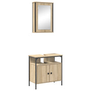 2 Piece Bathroom Cabinet Set Sonoma Oak Engineered Wood - Bargainia.com - 8721158947697 - 3345132