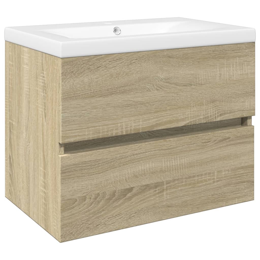2 Piece Bathroom Furniture Set Ceramic and Engineered Wood - Bargainia.com - 8721158340054 - 3307658