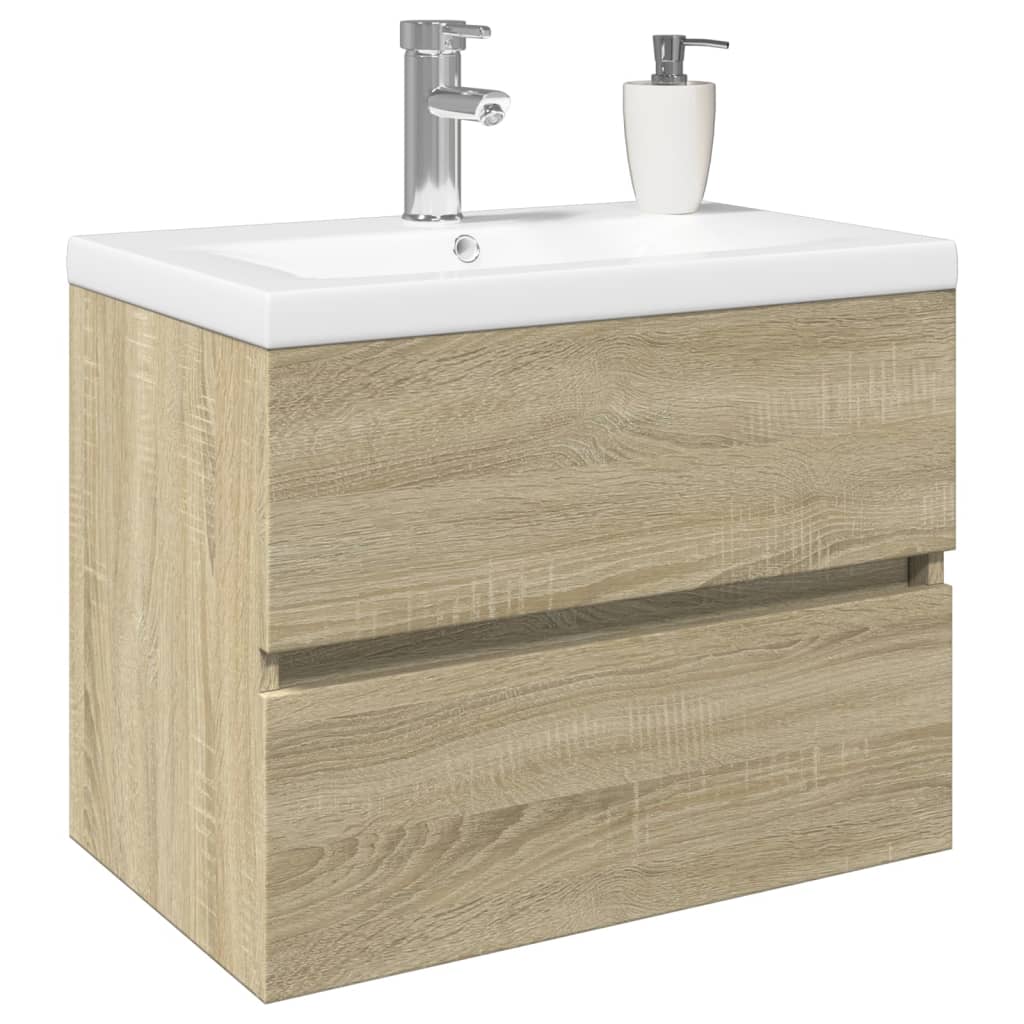 2 Piece Bathroom Furniture Set Ceramic and Engineered Wood - Bargainia.com - 8721158340054 - 3307658