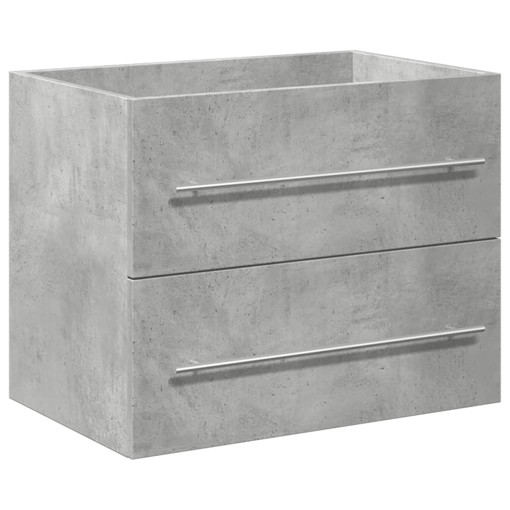 2 Piece Bathroom Furniture Set Concrete Grey Engineered Wood - Bargainia.com - 8721158661685 - 3324920