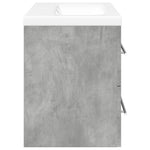 2 Piece Bathroom Furniture Set Concrete Grey Engineered Wood - Bargainia.com - 