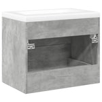 2 Piece Bathroom Furniture Set Concrete Grey Engineered Wood - Bargainia.com - 