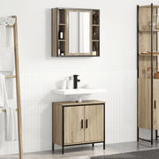 2 Piece Bathroom Furniture Set Sonoma Oak Engineered Wood - Bargainia.com - 8721158947659 - 3345128