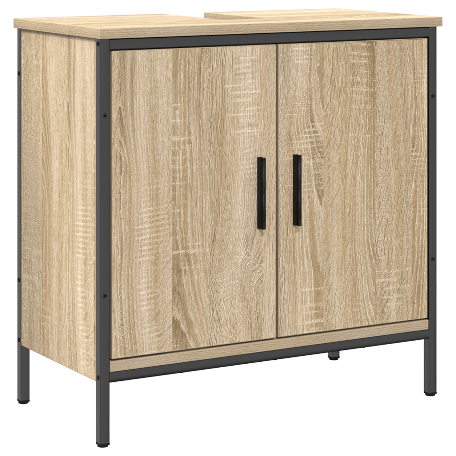 2 Piece Bathroom Furniture Set Sonoma Oak Engineered Wood - Bargainia.com - 8721158947659 - 3345128