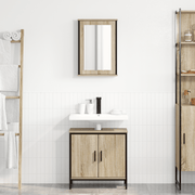 2 Piece Bathroom Furniture Set Sonoma Oak Engineered Wood - Bargainia.com - 8721158947680 - 3345131