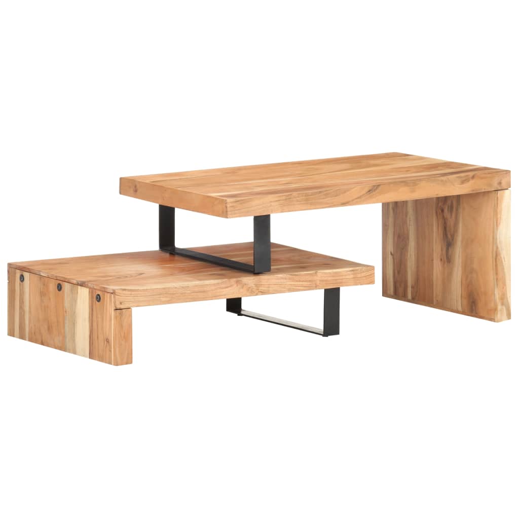 2 Piece Coffee Table Set Solid Acacia Wood - Bargainia.com - 