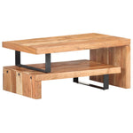 2 Piece Coffee Table Set Solid Acacia Wood - Bargainia.com - 
