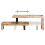 2 Piece Coffee Table Set Solid Mango Wood - Bargainia.com - 