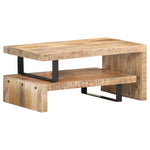 2 Piece Coffee Table Set Solid Mango Wood - Bargainia.com - 