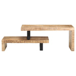 2 Piece Coffee Table Set Solid Mango Wood - Bargainia.com - 