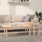2 Piece Coffee Table Set Solid Wood Pine - Bargainia.com - 