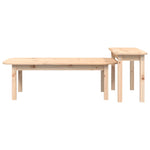 2 Piece Coffee Table Set Solid Wood Pine - Bargainia.com - 