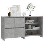 2 Piece Sideboard Concrete Grey Engineered Wood - Bargainia.com - 