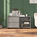 2 Piece Sideboard Concrete Grey Engineered Wood - Bargainia.com - 