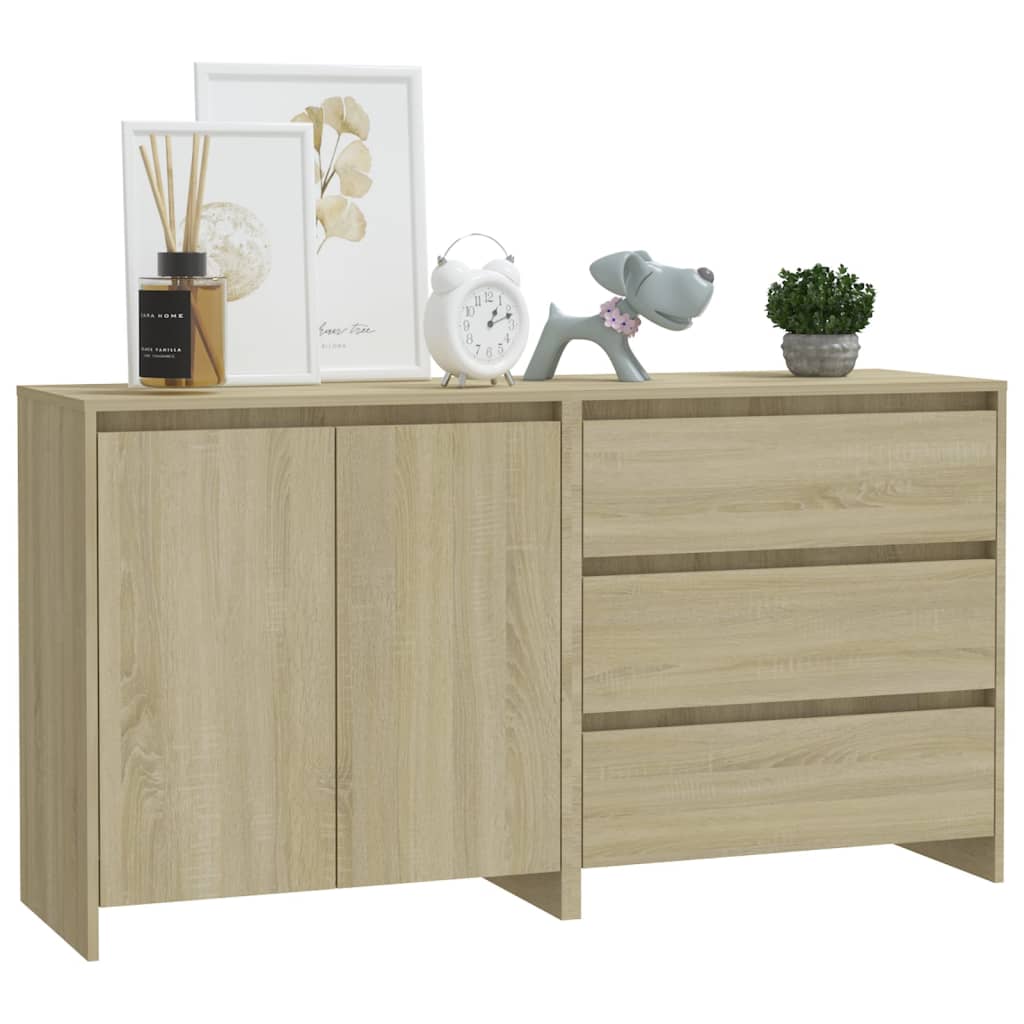 2 Piece Sideboard Sonoma Oak Engineered Wood - Bargainia.com - 