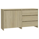 2 Piece Sideboard Sonoma Oak Engineered Wood - Bargainia.com - 